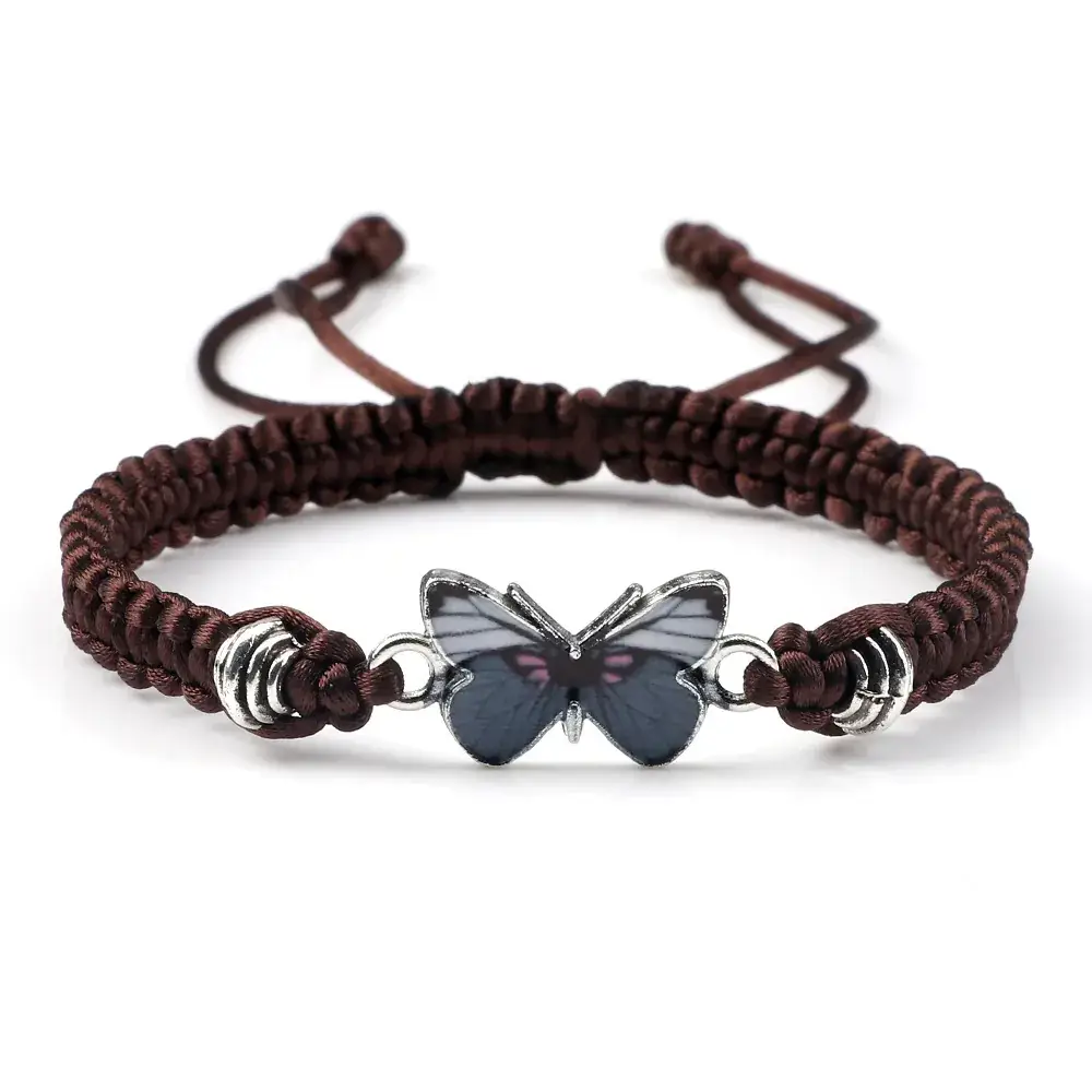 Hand-Woven Butterfly Couple Bracelets for Men Women