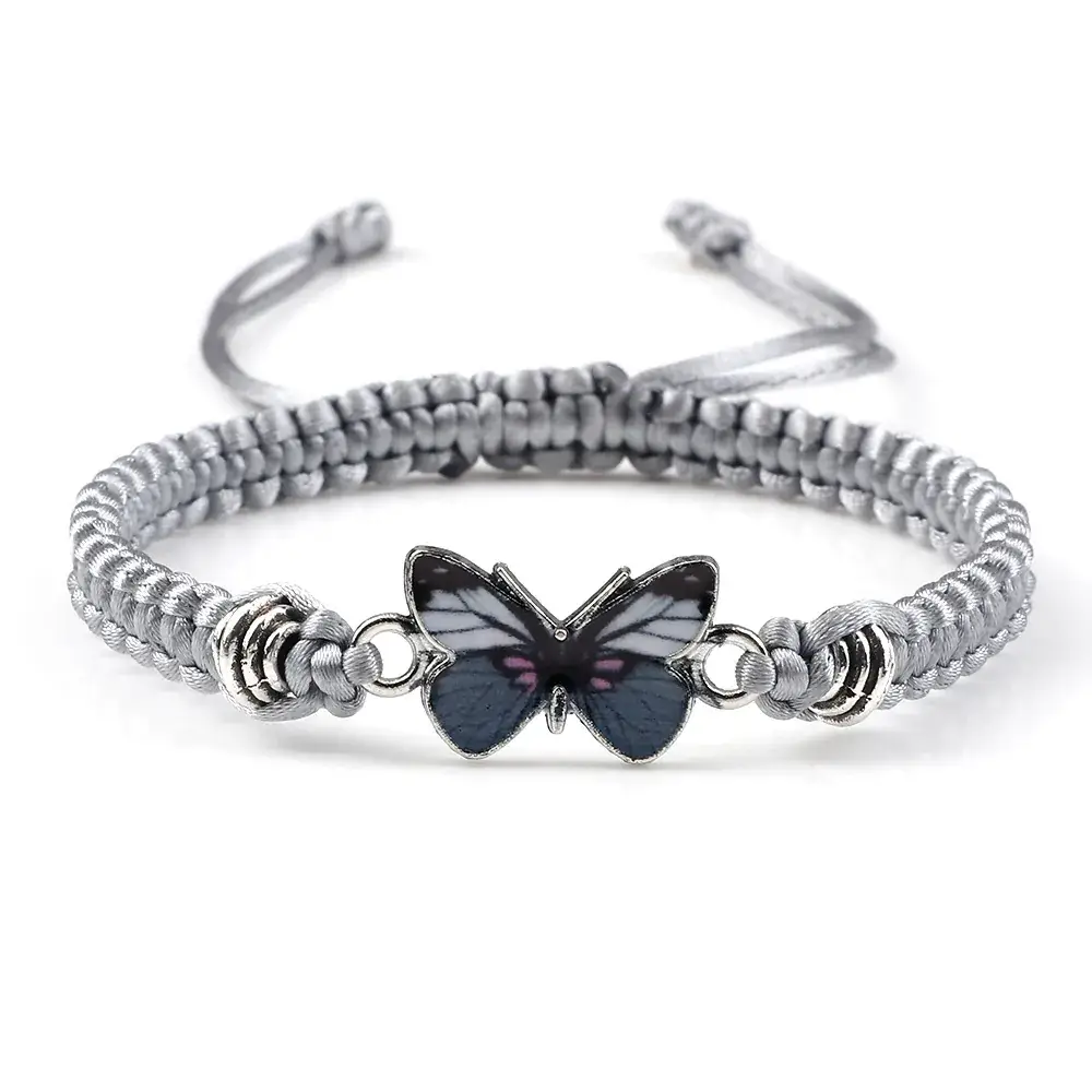 Hand-Woven Butterfly Couple Bracelets for Men Women