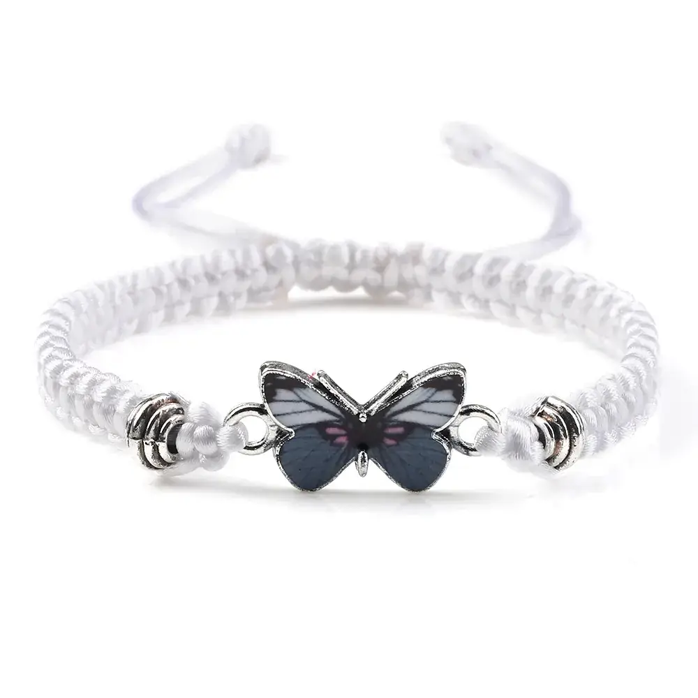 Hand-Woven Butterfly Couple Bracelets for Men Women