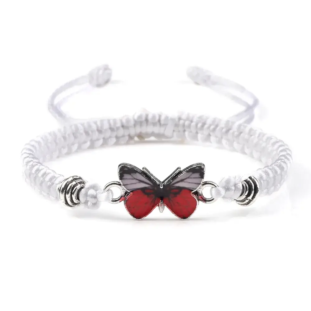 Hand-Woven Butterfly Couple Bracelets for Men Women
