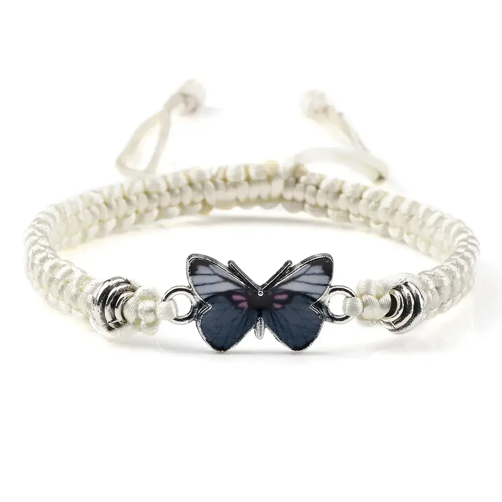 Hand-Woven Butterfly Couple Bracelets for Men Women