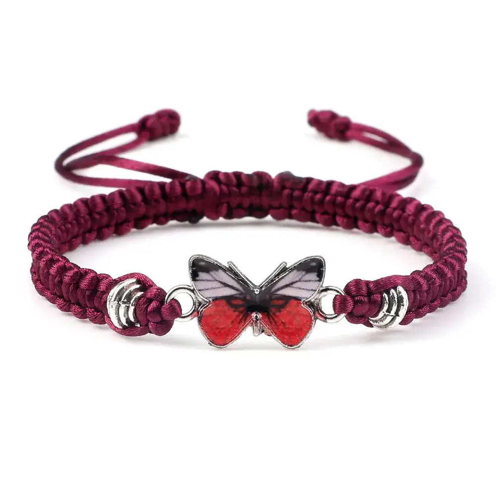 Hand-Woven Butterfly Couple Bracelets for Men Women