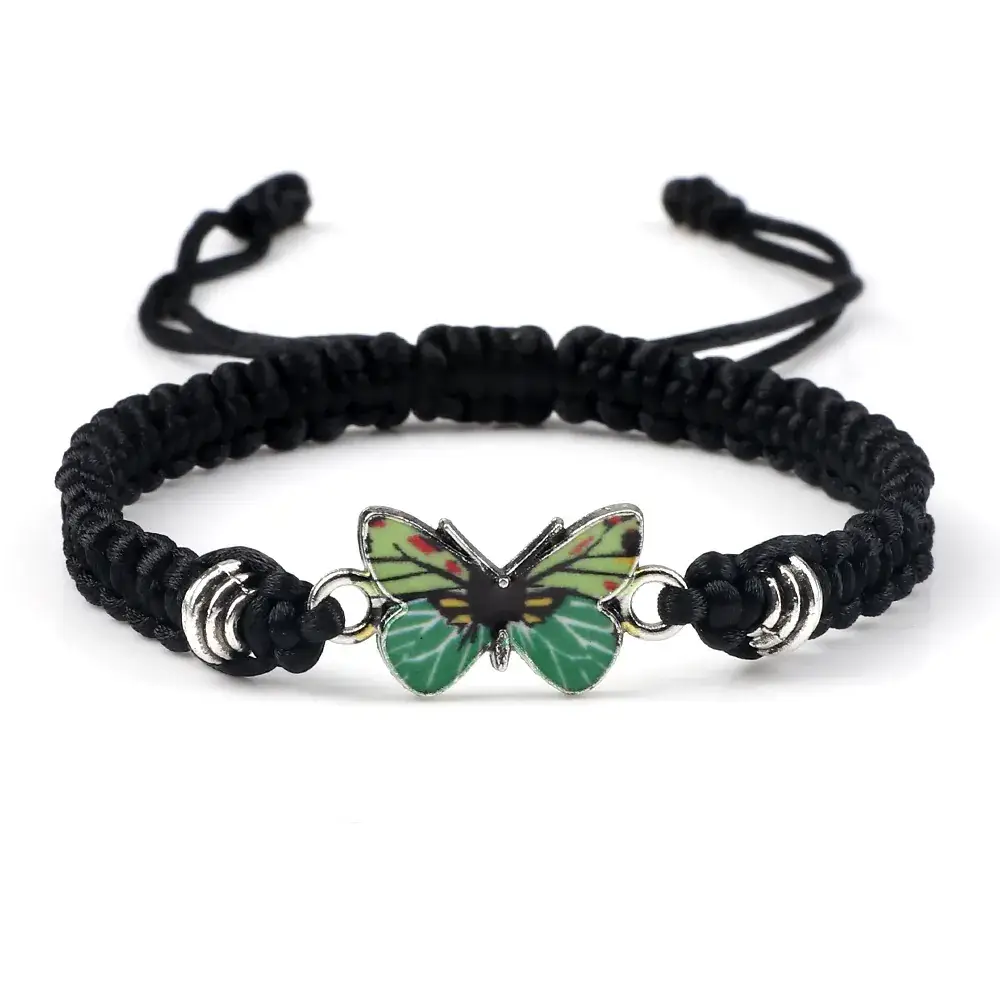 Hand-Woven Butterfly Couple Bracelets for Men Women