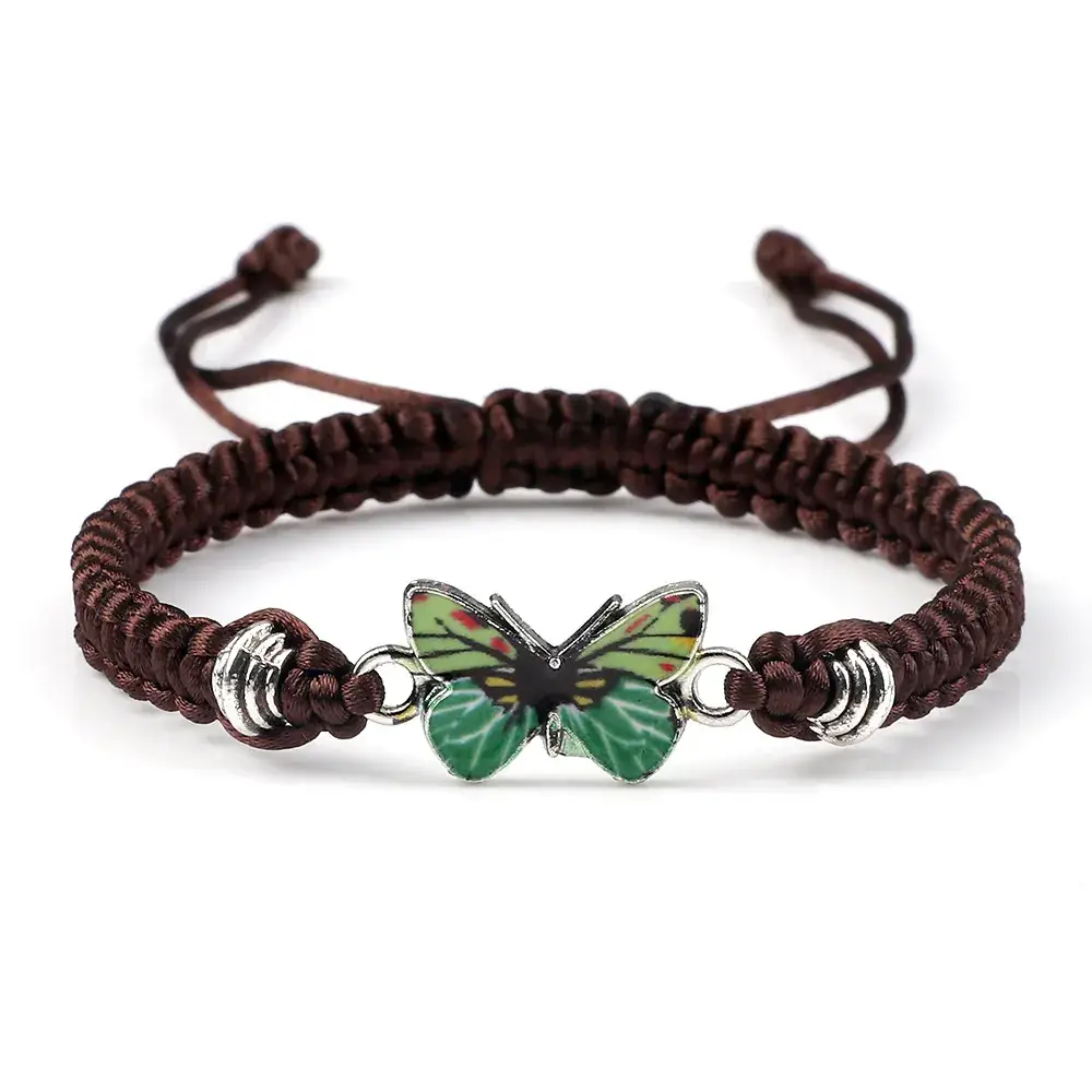 Hand-Woven Butterfly Couple Bracelets for Men Women