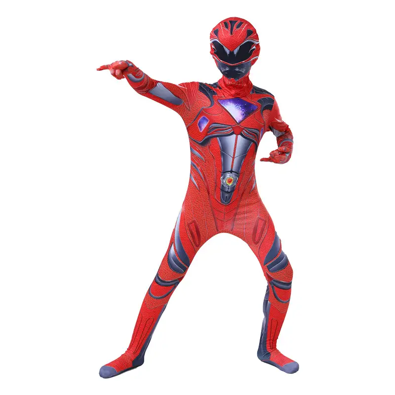 Superhero Zentai Set Pink Dinosaur Battle Team Uniform - Image 7
