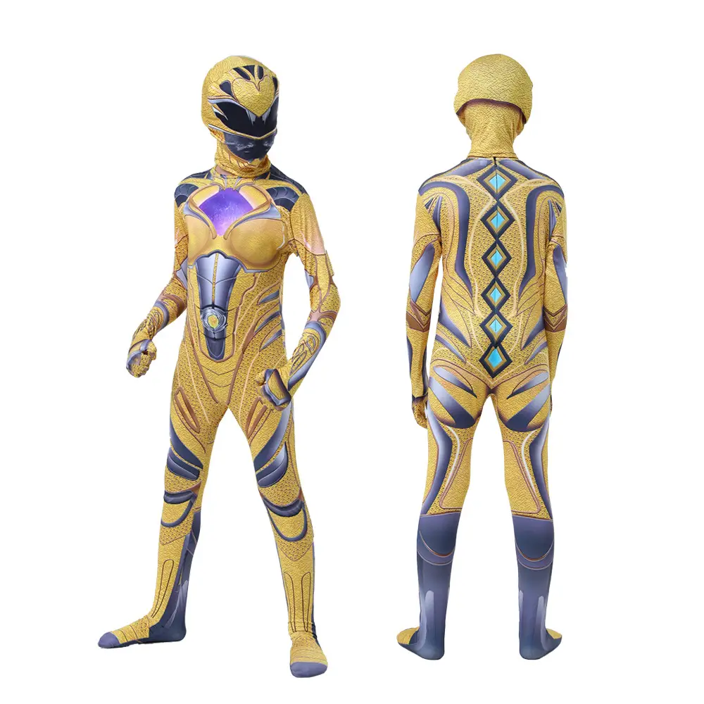 Superhero Zentai Set Pink Dinosaur Battle Team Uniform - Image 4
