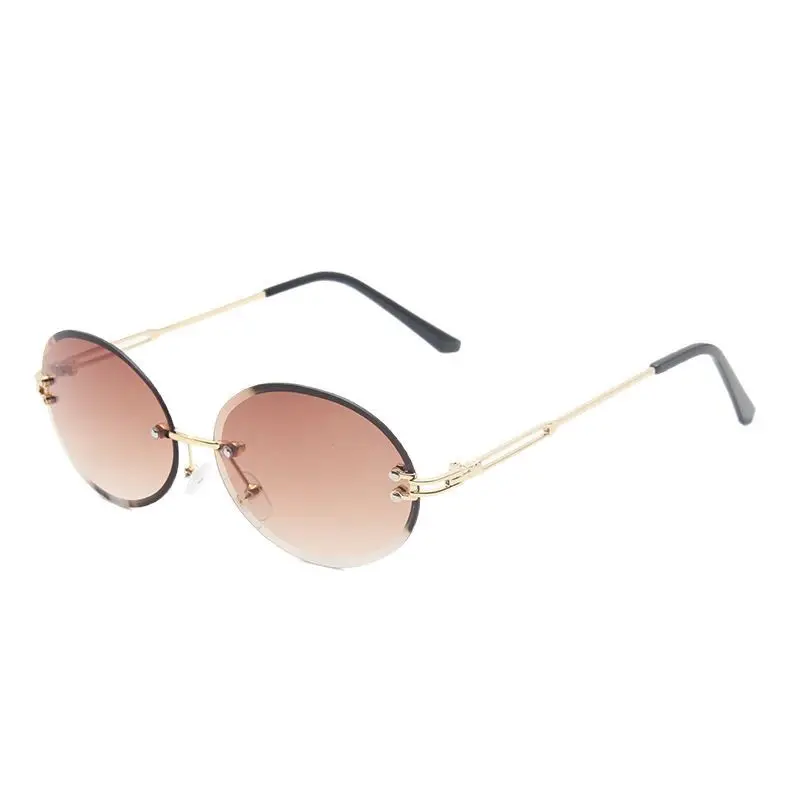 Women Gradient Sunglasses with Rimless Edge Cut - Image 13