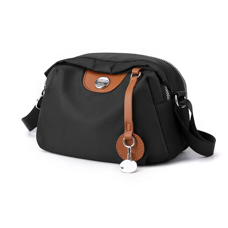 New Women's Purple Nylon Crossbody Bag Large Capacity