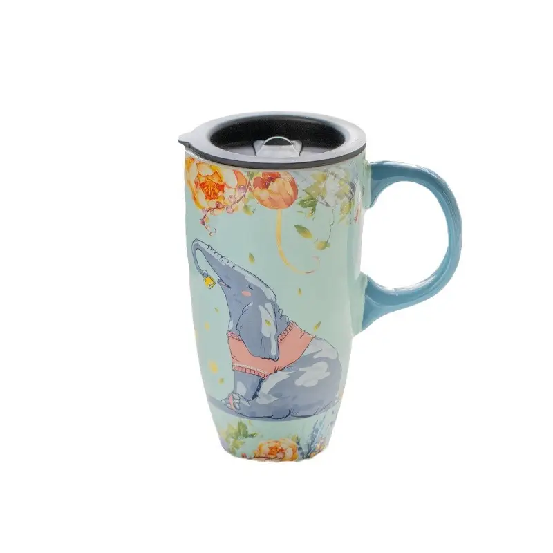 Xianlin Mystery Ceramic Cup Large Capacity with Lid - Image 9