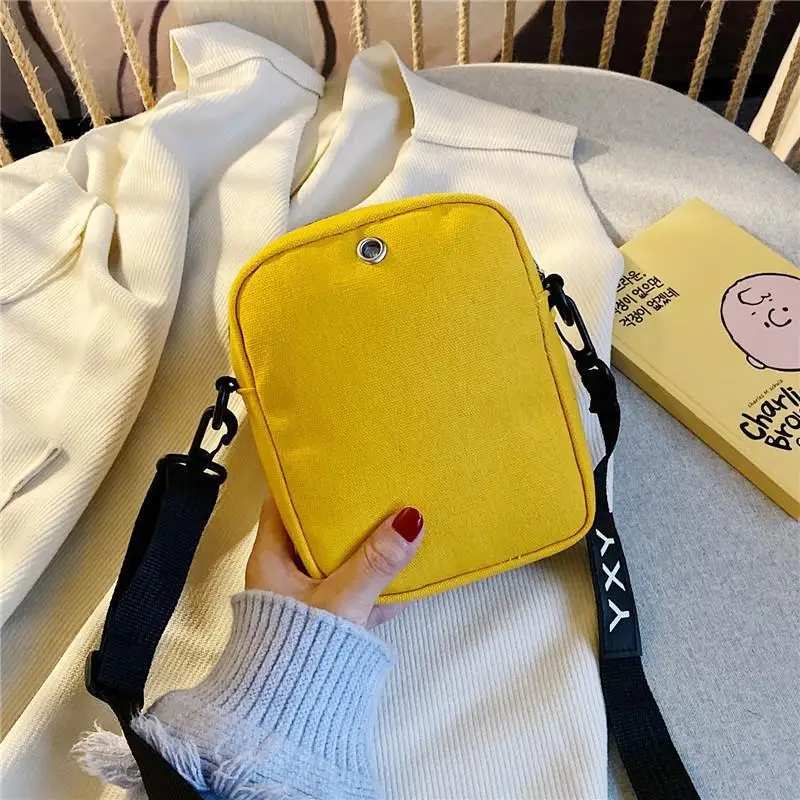 Yellow Canvas Crossbody Bag for Women 2025