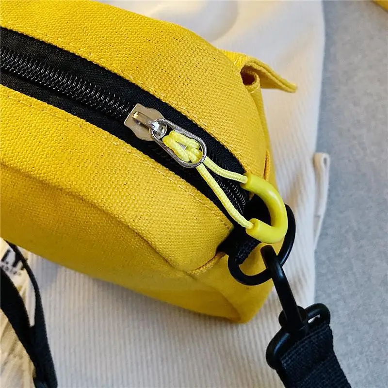 Yellow Canvas Crossbody Bag for Women 2025