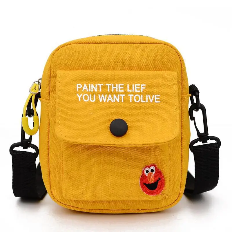 Yellow Canvas Crossbody Bag for Women 2025