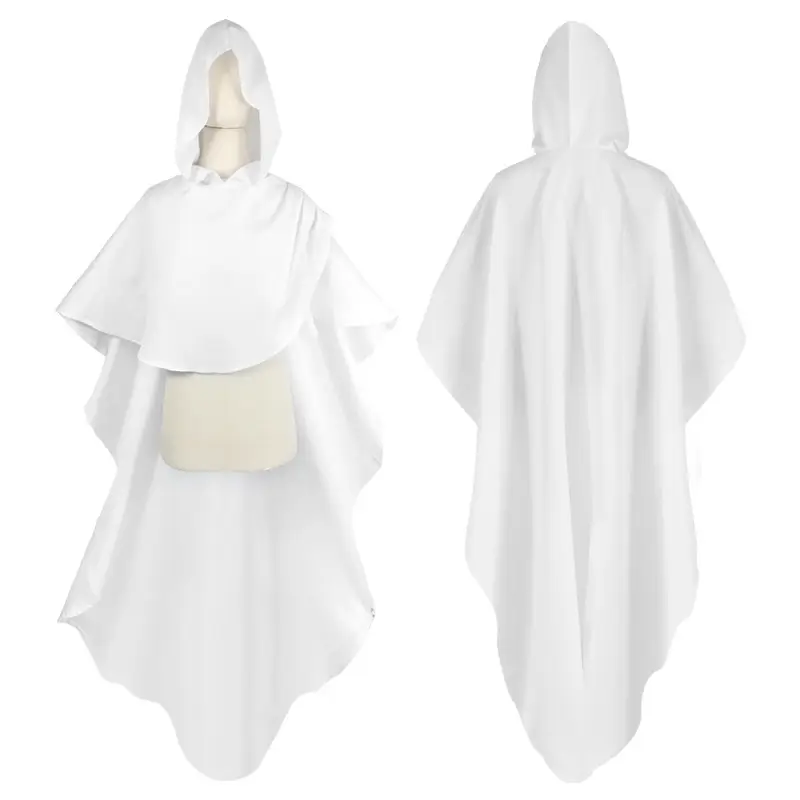 Black Hooded Medieval Knight Cloak Cosplay Set - Image 2