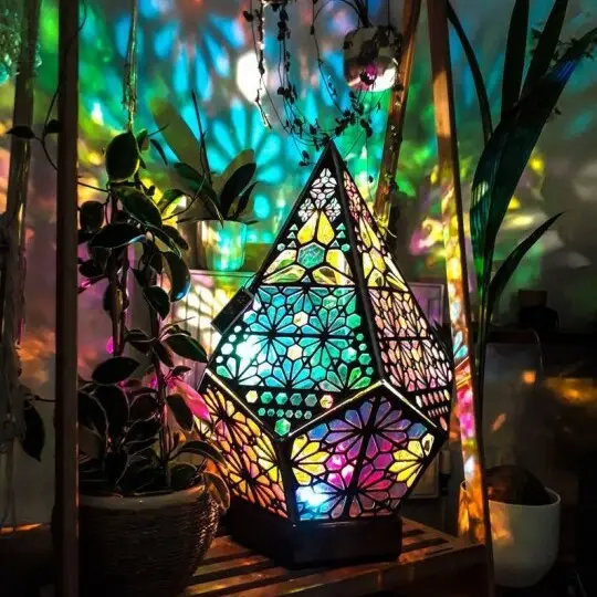 Bohemian Cut Out Diamond Lamp Floor Light Spot Colorful - Image 2