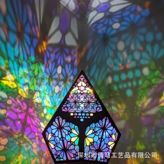 Bohemian Cut Out Diamond Lamp Floor Light Spot Colorful - Image 3