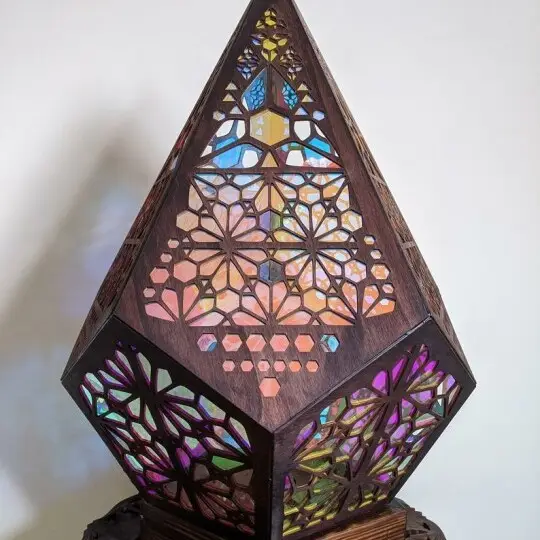 Bohemian Cut Out Diamond Lamp Floor Light Spot Colorful - Image 5