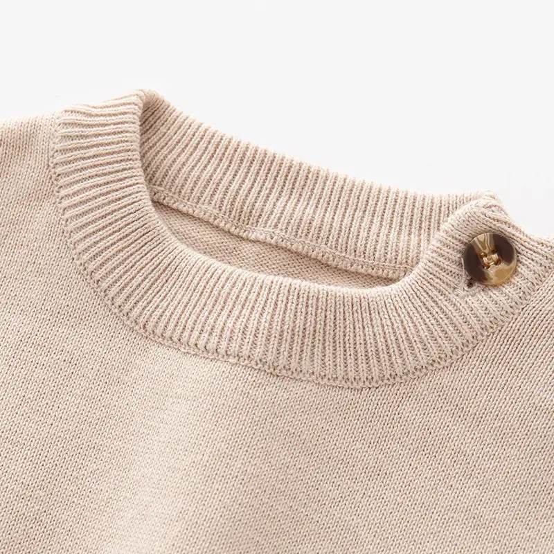 Baby Striped Knitted Jumpsuit with Bear Hoodie Set - Image 3