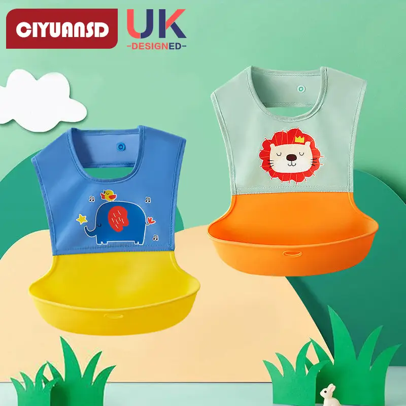 Baby Waterproof Bib for Eating Silicone Anti-Dirty - Image 10