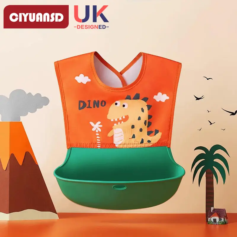 Baby Waterproof Bib for Eating Silicone Anti-Dirty - Image 5