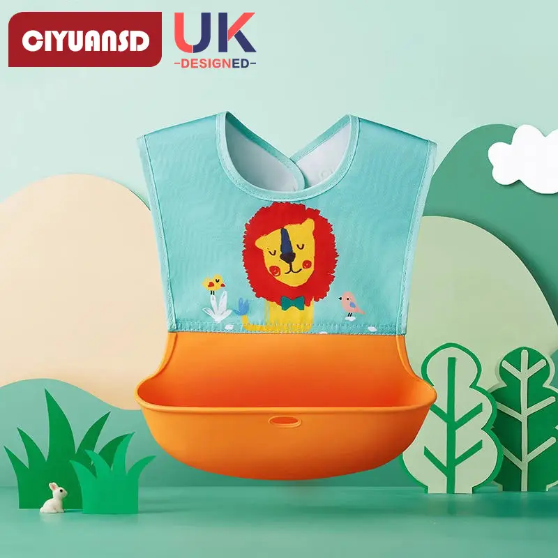 Baby Waterproof Bib for Eating Silicone Anti-Dirty - Image 7