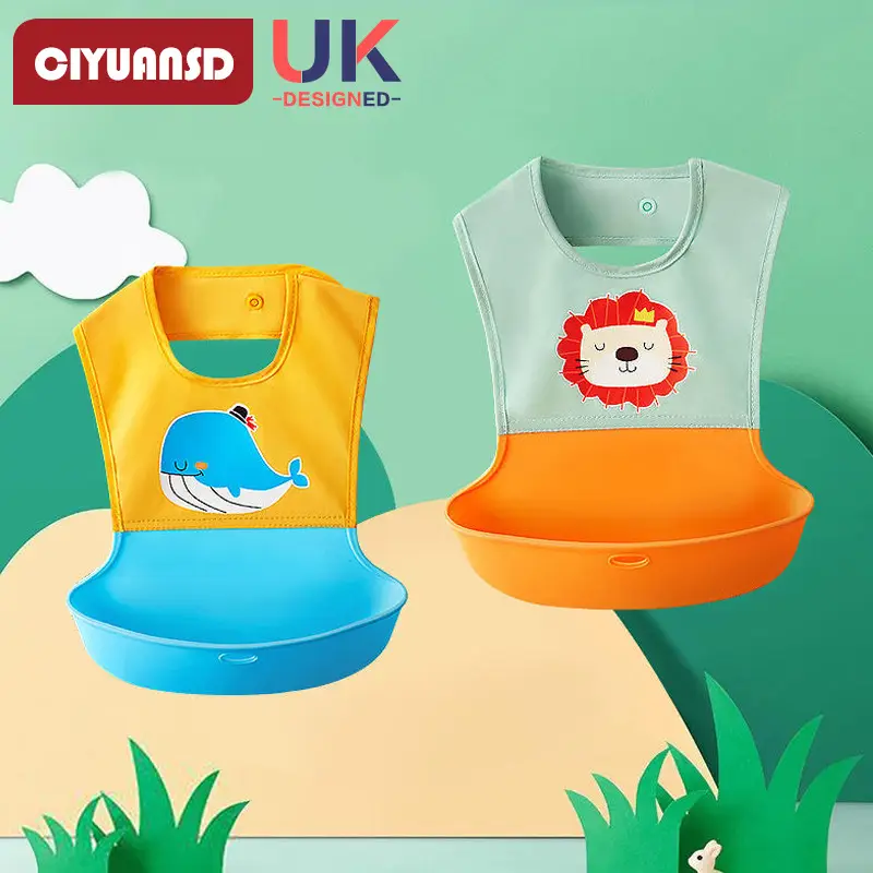 Baby Waterproof Bib for Eating Silicone Anti-Dirty - Image 8