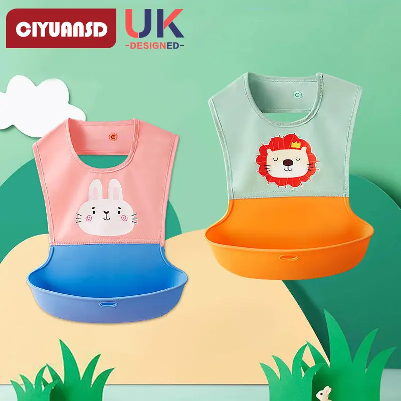 Baby Waterproof Bib for Eating Silicone Anti-Dirty - Image 9