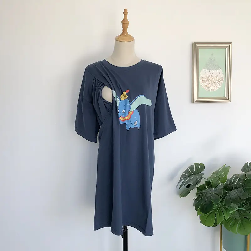 2022 Summer T-shirt Moon Cartoon Pregnant Mom Short Sleeve - Image 5
