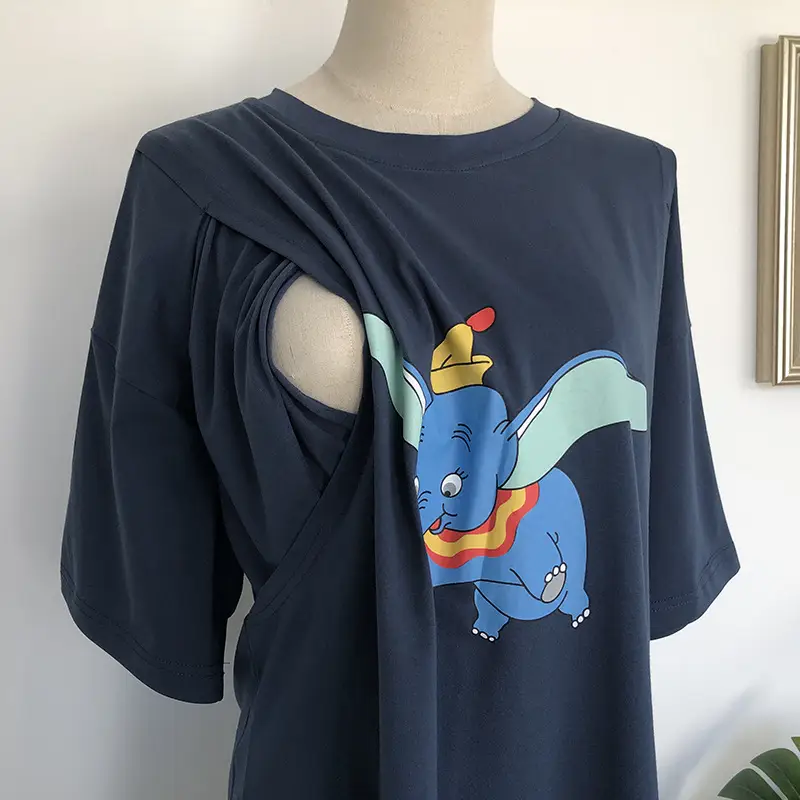 2022 Summer T-shirt Moon Cartoon Pregnant Mom Short Sleeve — feature 5