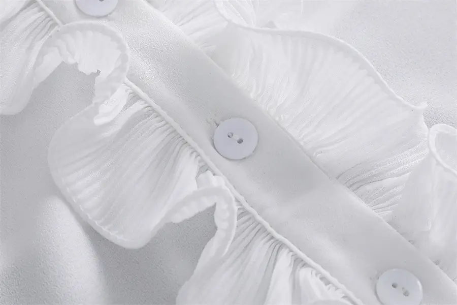 White Fake Collar with Ruffled Lace for Women — feature 15