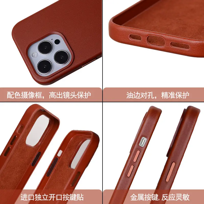 Anti-Fall Magnetic Phone Case 14 Pro Orange