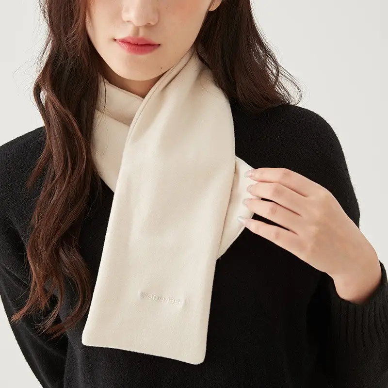 Women Knitted Wool Scarf Cream Warm All-match 2022 - Image 4