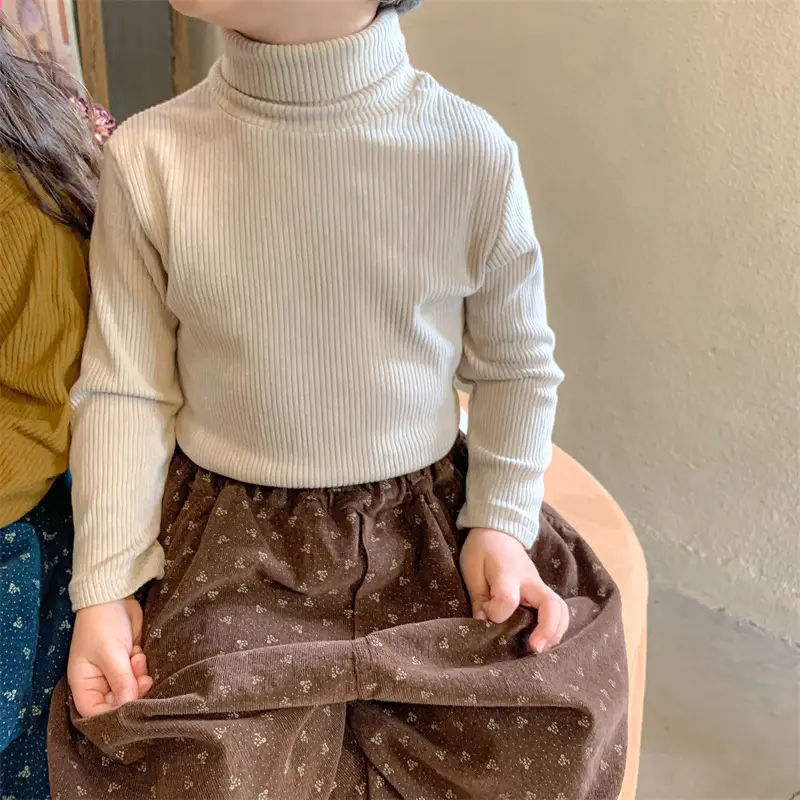 Girls Half Turtleneck Pit Top Shirt 2024 Baby Girl Winter Wear - Image 5