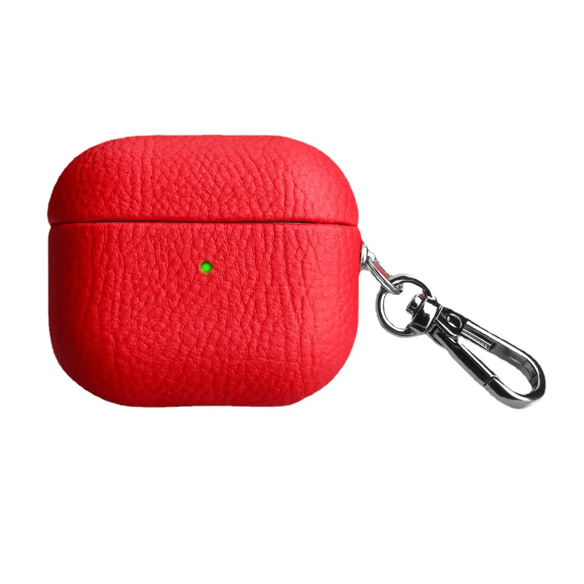 Black Leather Bluetooth Headset Case with Keychain