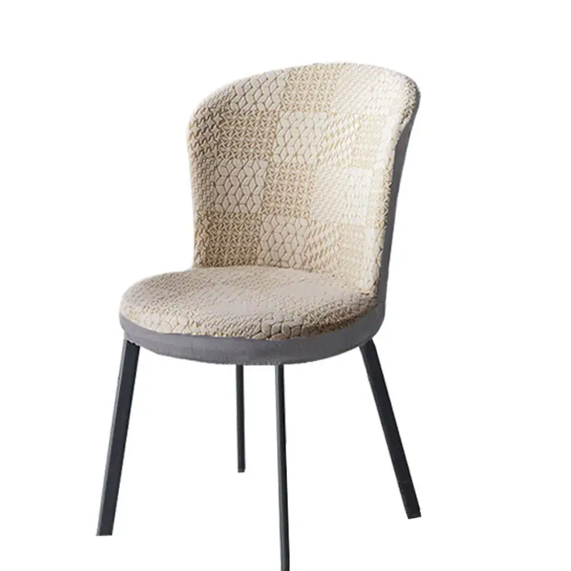 Modern Blue Jacquard Round Chair Cover for Home Dining - Image 17
