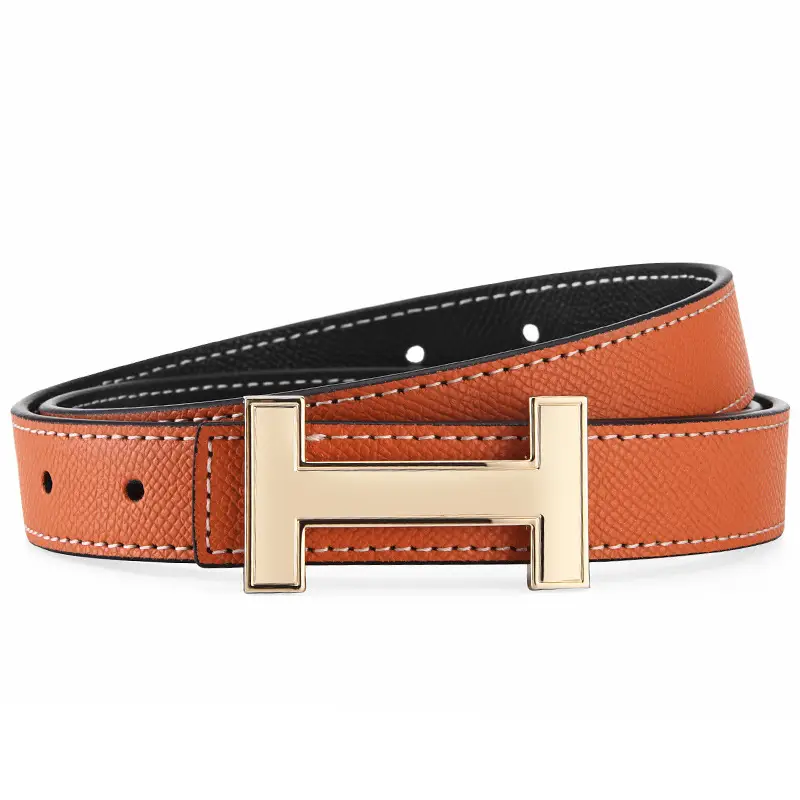 Women's H-Buckle Belt Genuine Leather White 52-95cm - Image 43