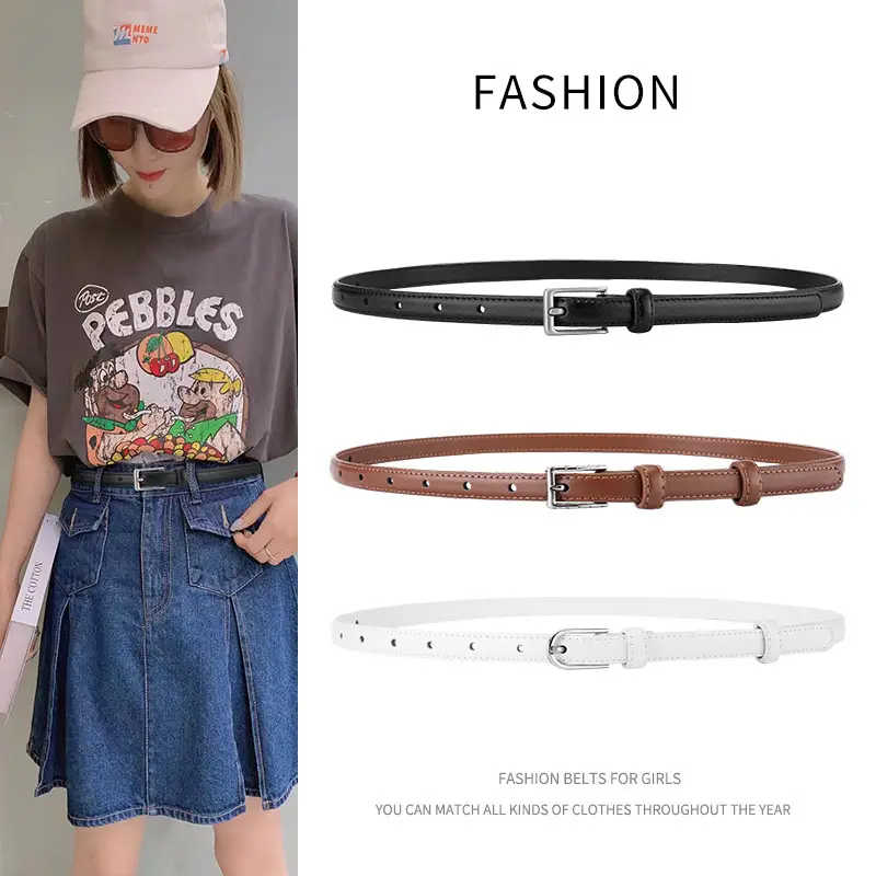 New Women's Tan Belt with Silver Buckle - Image 7