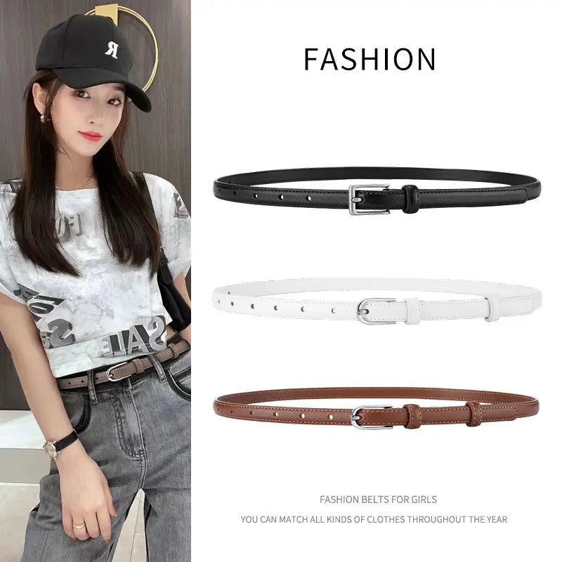 New Women's Tan Belt with Silver Buckle - Image 8