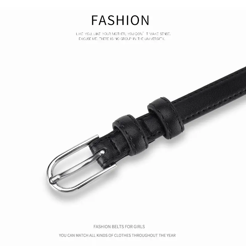 New Women's Tan Belt with Silver Buckle - Image 9