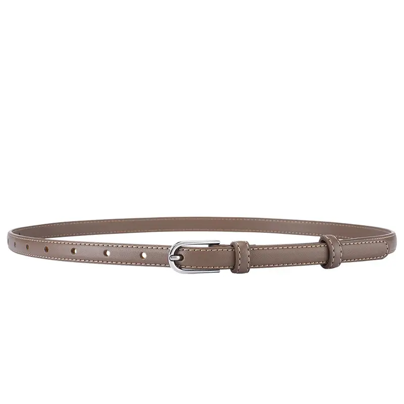 New Women's Tan Belt with Silver Buckle - Image 2