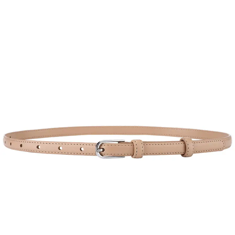 New Women's Tan Belt with Silver Buckle - Image 4