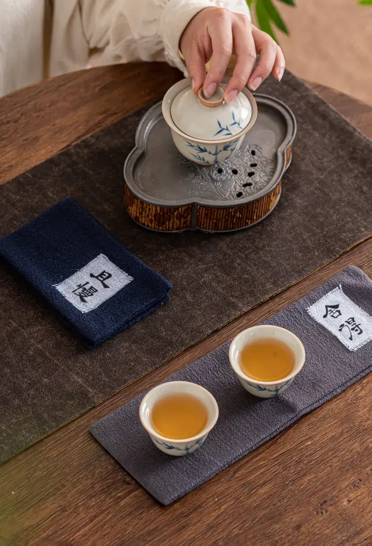 New Chinese Style Tea Towel Absorbent Dark Gray — feature 10
