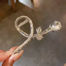 High-End Rhinestone Hairpin with Adjustable Ponytail Grabber — feature 3