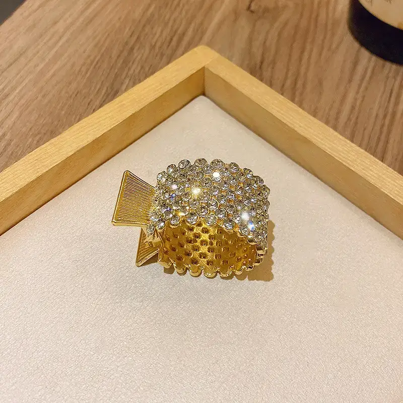 High-End Rhinestone Hairpin with Adjustable Ponytail Grabber