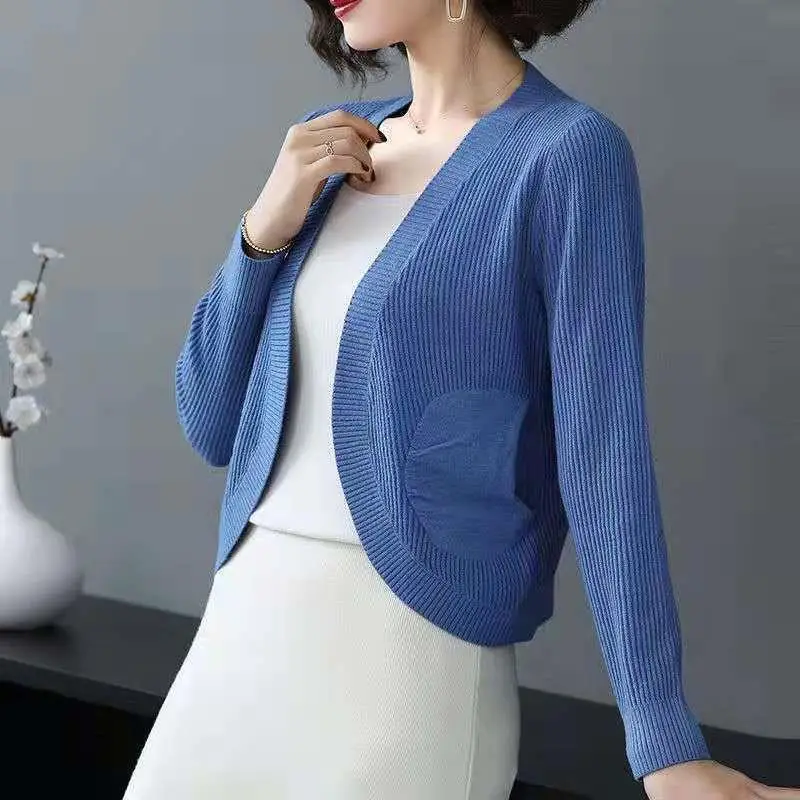 Women Knitted Cardigan with High Waist Skirt 2023 Spring Autumn