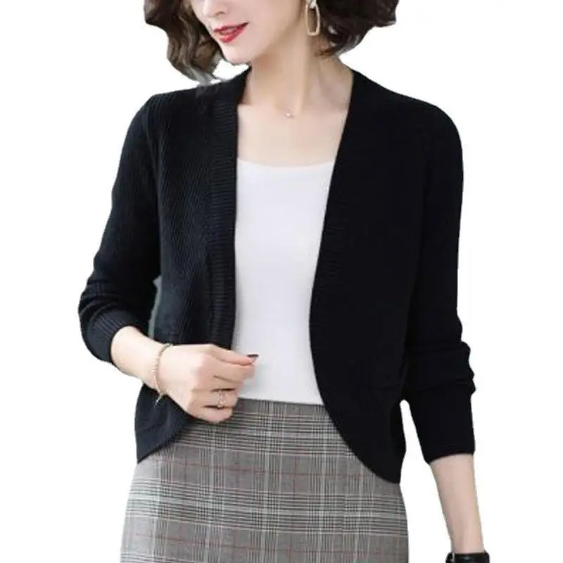 Women Knitted Cardigan with High Waist Skirt 2023 Spring Autumn