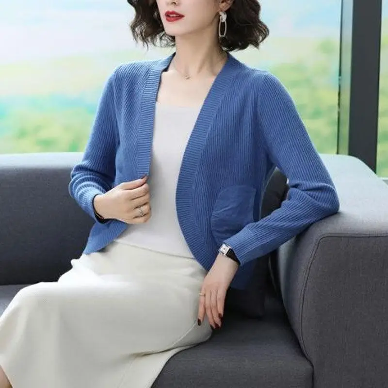 Women Knitted Cardigan with High Waist Skirt 2023 Spring Autumn
