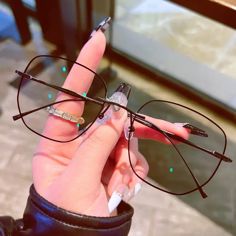 Rimless Ultra Light Frame Glasses for Men Korean Style - Image 5