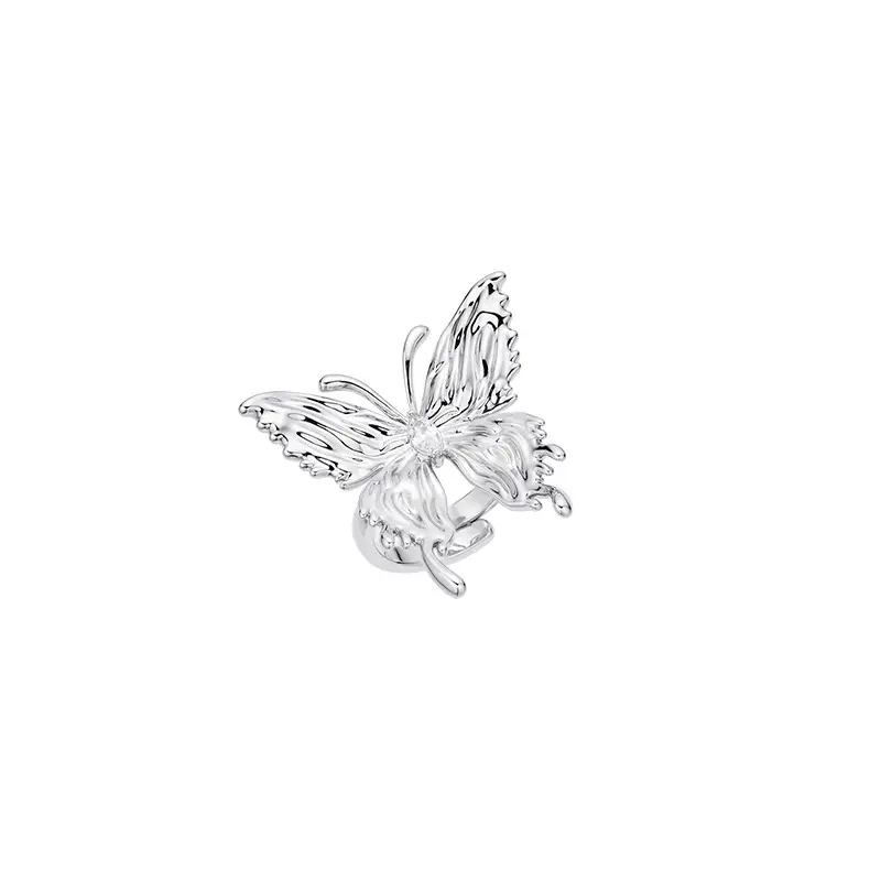 Liquefied Butterfly Zircon Open Ring Niche Design - Image 3