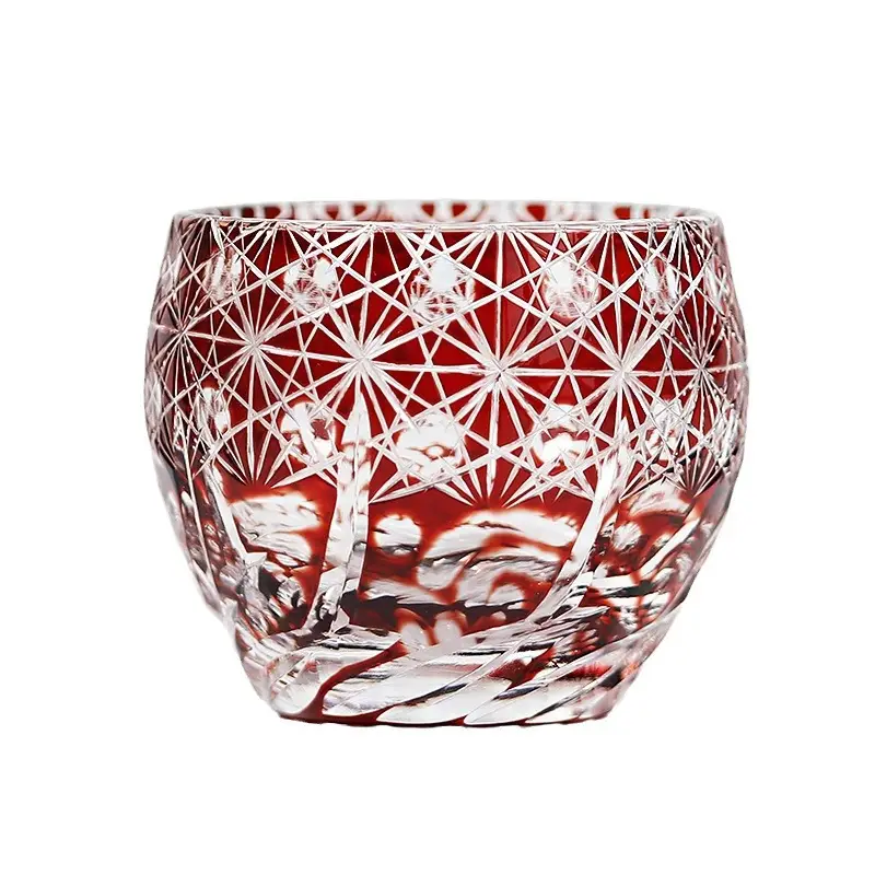 Japanese Edo Kiriko Crystal Glass Wine Glass Set 60ml Small - Image 6