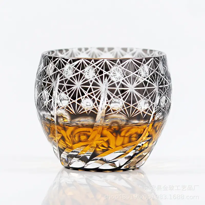 Japanese Edo Kiriko Crystal Glass Wine Glass Set 60ml Small — feature 13